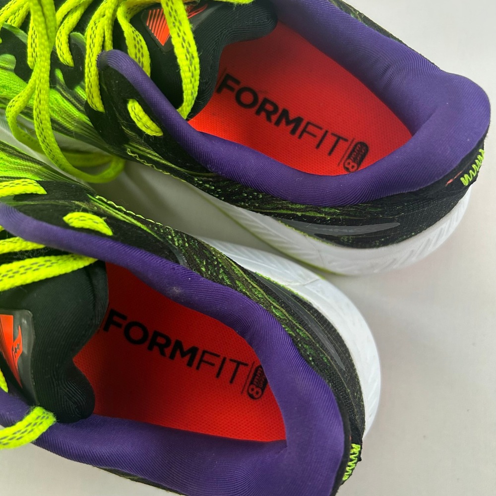 Saucony Running Shoes Womens 7.5 Omni 20 Vizipro PWR RUN Lime Green Black Neon - Picture 6 of 12